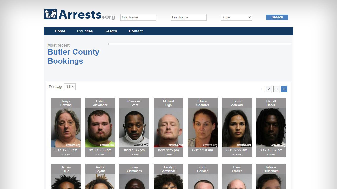 Butler County Arrests and Inmate Search